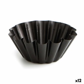 Molde para Pudim Quid Sweet Grey Preto Metal Ø 14 cm (12 Unidades) de Quid, Formas para tartes e biscoitos - Ref: S2708123, P...