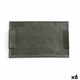 Vassoio per aperitivi Quid Mineral Gres Nero Ceramica 30 x 18 cm (6 Unità) di Quid, Piatti e teglie - Rif: S2708277, Prezzo: ...