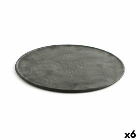 Underplate Quid Mineral Gres Ceramic Black Ø 33 cm (6 Units) by Quid, Plates and dishes - Ref: S2708280, Price: 91,83 €, Disc...