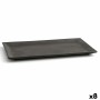 bandeja de aperitivos Quid Mineral Gres Preto Cerâmica 15 x 30 cm (8 Unidades) | Tienda24 - Global Online Shop Tienda24.eu