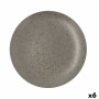 Flat plate Ariane Oxide Ceramic Grey (Ø 31 cm) (6 Units) | Tienda24 - Global Online Shop Tienda24.eu