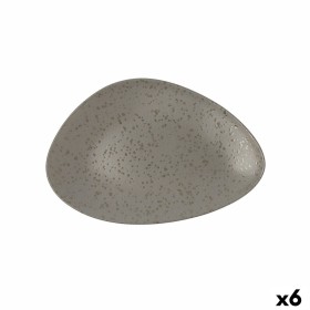 Flat plate Ariane Oxide Triangular Ceramic Grey (Ø 29 cm) (6 Units) by Ariane, Plates and dishes - Ref: S2708364, Price: 61,1...