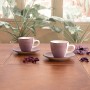 Set of Mugs with Saucers Quid Vita Morning Pink Ceramic (4 Pieces) (6 Units) by Quid, Cups - Ref: S2708710, Price: 46,45 €, D...