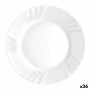 Flat plate Bormioli Rocco Ebro White Glass (24 cm) (36 Units) by Bormioli Rocco, Plates and dishes - Ref: S2708787, Price: 37...