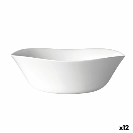 Salad Bowl Bormioli Rocco Parma White Glass (24 cm) (12 Units) | Tienda24 - Global Online Shop Tienda24.eu