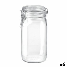 Food Preservation Container Bormioli Rocco fido Transparent Glass (1,5 L) (6 Units) by Bormioli Rocco, Airtight jars and acce...