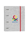 Carpeta de anillas Benetton Pop Gris (27 x 32 x 3.5 cm) | Tienda24 Tienda24.eu