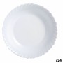 Flat plate Luminarc Feston White Glass (25 cm) (24 Units) by Luminarc, Plates and dishes - Ref: S2709035, Price: 27,90 €, Dis...