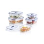 Hermetic Lunch Box Luminarc Pure Box Active 16 x 11 cm 820 ml Bicoloured Glass (6 Units) by Luminarc, Food storage - Ref: S27...