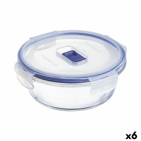 Hermetic Lunch Box Luminarc Pure Box Active 670 ml 14 x 6 cm Bicoloured Glass (6 Units) by Luminarc, Food storage - Ref: S270...