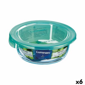 Fiambrera Redonda con Tapa Luminarc Keep'n Lagon Turquesa 420 ml 11,5 x 5,4 cm Vidrio (6 Unidades) de Luminarc, Almacenamient...