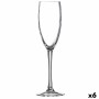 Champagne glass Ebro Transparent Glass (160 ml) (6 Units) by BigBuy Home, Champagne flute - Ref: S2709599, Price: 17,13 €, Di...