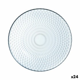 Flacher Teller Bidasoa Fosil Weiß aus Keramik karriert 21,1 x 20,3 x 2,3 cm (9 Stück) | Tienda24 - Global Online Shop Tienda24.eu