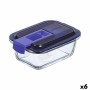 Boîte à lunch hermétique Luminarc Easy Box Bleu verre (380 ml) (6 Unités) de Luminarc, Stockage des aliments - Réf : S2709834...