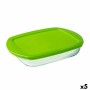 Fiambrera Rectangular con Tapa Pyrex Prep&store Px Verde 1,6 L 28 x 20 cm Vidrio (5 Unidades) de Pyrex, Almacenamiento de ali...