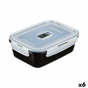 Hermetic Lunch Box Luminarc Pure Box Black 1,22 L Glass (6 Units) by Luminarc, Food storage - Ref: S2709953, Price: 48,91 €, ...