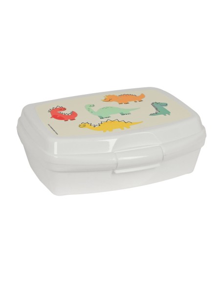 Brotdose für Sandwiches Safta Dinos 17 x 6 x 14 cm Creme | Tienda24 Tienda24.eu