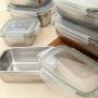 Hermetic Lunch Box Bidasoa Theo 18,3,5 x 18,3 x 6,8 cm Silver 1,2 L Metal by Bidasoa, Food storage - Ref: S2710258, Price: 39...