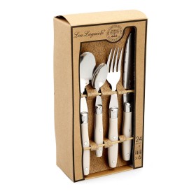 Set de Cubiertos Lou Laguiole Comptoir Beige Metal 24 Piezas de Lou Laguiole, Juegos de cubertería - Ref: S2710296, Precio: 1...