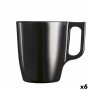 Tasse mug Luminarc Flashy Noir 250 ml verre (6 Unités) | Tienda24 - Global Online Shop Tienda24.eu