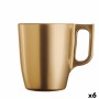 Tasse mug Luminarc Flashy Doré verre 250 ml (6 Unités) | Tienda24 - Global Online Shop Tienda24.eu