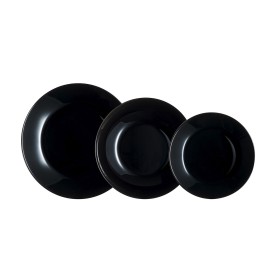 Set de Vajilla Arcopal Zelie Negro 12 Piezas de Arcopal, Vajillas combinadas - Ref: S2710417, Precio: 18,61 €, Descuento: %