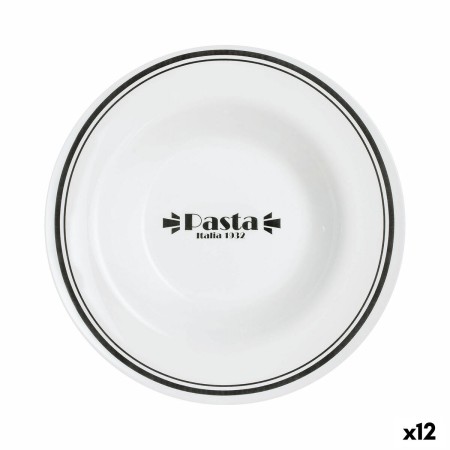 Plato para Pasta Luminarc Friends Time Bistro Blanco/Negro Vidrio 28,5 cm (12 Unidades) de Luminarc, Platos y fuentes - Ref: ...