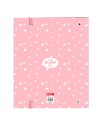 Carpeta de anillas BlackFit8 Globitos 27 x 32 x 3.5 cm Rosa | Tienda24 Tienda24.eu