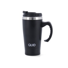 Thermal Cup with Lid Quid Cocco With handle Stainless steel Black 450 ml by Quid, Thermoses - Ref: S2710701, Price: 7,15 €, D...