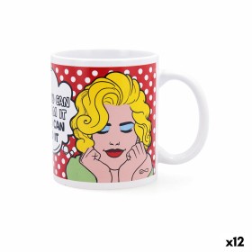 Cup Quid Pin Up Comics Multicolour Ceramic 330 ml (12 Units) by Quid, Cups - Ref: S2710704, Price: 19,94 €, Discount: %