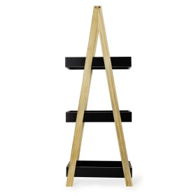 Shelves Quid Ares Black Wood 30 x 18 x 81 cm by Quid, Standing Shelf Units - Ref: S2710801, Price: 24,54 €, Discount: %