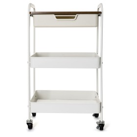 Carrito Verdulero Quid Elvia Blanco Metal 46,5 x 30,5 x 75 cm de Quid, Estantes y soportes - Ref: S2710807, Precio: 39,81 €, ...