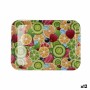 Vassoio per la colazione Quid Habitat Multicolore Plastica 32 x 23 x 1,7 cm Con manici Frutta (12 Unità) di Quid, Piatti e te...