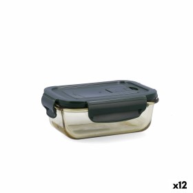 Hermetic Lunch Box Bidasoa Infinity Rectangular 370 ml Yellow Glass (12 Units) by Bidasoa, Food storage - Ref: S2710872, Pric...