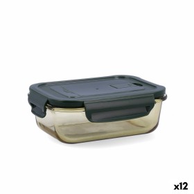 Lunchbox hermetisch Bidasoa Infinity rechteckig 630 ml Gelb Glas (12 Stück) von Bidasoa, Lagerung von Lebensmitteln - Ref: S2...