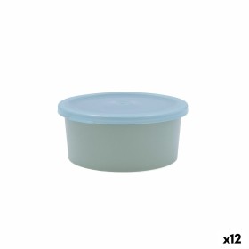 Panier-repas rond avec couvercle Quid Inspira 470 ml Bleu Plastique (12 Unités) de Quid, Stockage des aliments - Réf : S27109...