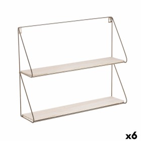 Carrinho de Vegetais Suporte de 3 pisos Branco Metal madeira de pinho Azulejo 37 x 76 x 37 cm | Tienda24 - Global Online Shop Tienda24.eu