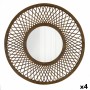 Wall mirror Vinthera Moa Rattan Natural 59 cm (4 Units) | Tienda24 - Global Online Shop Tienda24.eu