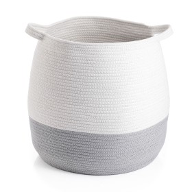 Decorative basket Vinthera Moa Cotton Grey 40 x 45 cm by Vinthera, Storage baskets - Ref: S2711018, Price: 19,38 €, Discount: %