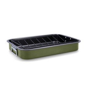 Assadeira Quid Naturalia Rede Verde Metal 42 x 30,5 x 6,3 cm de Quid, Tabuleiros de forno - Ref: S2711083, Preço: 22,35 €, De...