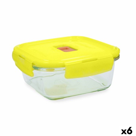 Lancheira Hermética Luminarc Pure Box Holy Amarelo Vidro Quadrado 1,22 L (6 Unidades) | Tienda24 - Global Online Shop Tienda24.eu