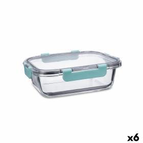 Hermetic Lunch Box Quid Purity Rectangular 1,04 L Transparent Glass (6 Units) by Quid, Food storage - Ref: S2711175, Price: 2...