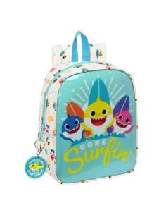 Zaino per Bambini Baby Shark Surfing Azzurro Bianco 22 x 27 x 10 cm da Baby Shark, Zainetti per bambini - Ref: S4309084, Prec...