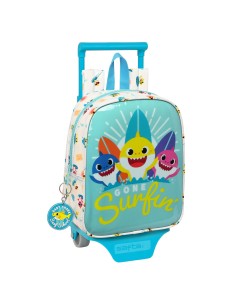 Trolley per la Scuola Baby Shark Surfing Azzurro Bianco 22 x 27 x 10 cm da Baby Shark, Zainetti per bambini - Ref: S4309086, ...