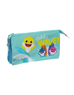 Portaoggetti Doppio Baby Shark Surfing Azzurro Bianco 22 x 12 x 3 cm da Baby Shark, Porta penne - Ref: S4309089, Precio: 8,32...