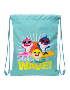 Bolsa Mochila con Cuerdas Baby Shark Beach day Amarillo Azul claro 20 x 25 cm | Tienda24 Tienda24.eu