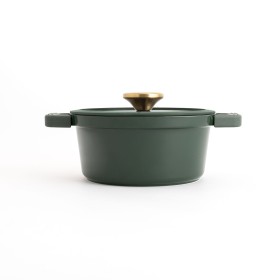 Casserole with lid Bidasoa Tiara Cast aluminium Green 20 cm by Bidasoa, Casserole pans - Ref: S2711274, Price: 26,41 €, Disco...