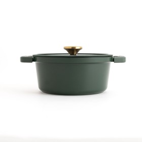 Casserole with lid Bidasoa Tiara Cast aluminium Green 24 cm by Bidasoa, Casserole pans - Ref: S2711276, Price: 31,88 €, Disco...