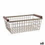 Cesta Multiusos Bidasoa Tiara Aço Cobre 32 x 26 x 8 cm (6 Unidades) de Bidasoa, Copos de água - Ref: S2711285, Preço: 47,77 €...