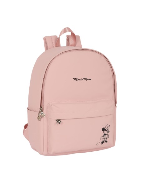 Laptop Backpack Minnie Mouse Teen Misty Pink 31 x 40 x 16 cm | Tienda24 Tienda24.eu